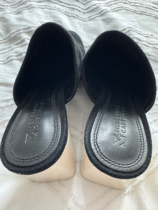 MERCEDES CASTILLO Shoes - MERCEDES CASTILLO SUEDE MULES - Black - Size 7.5